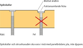 Spika eller skruva baspanel